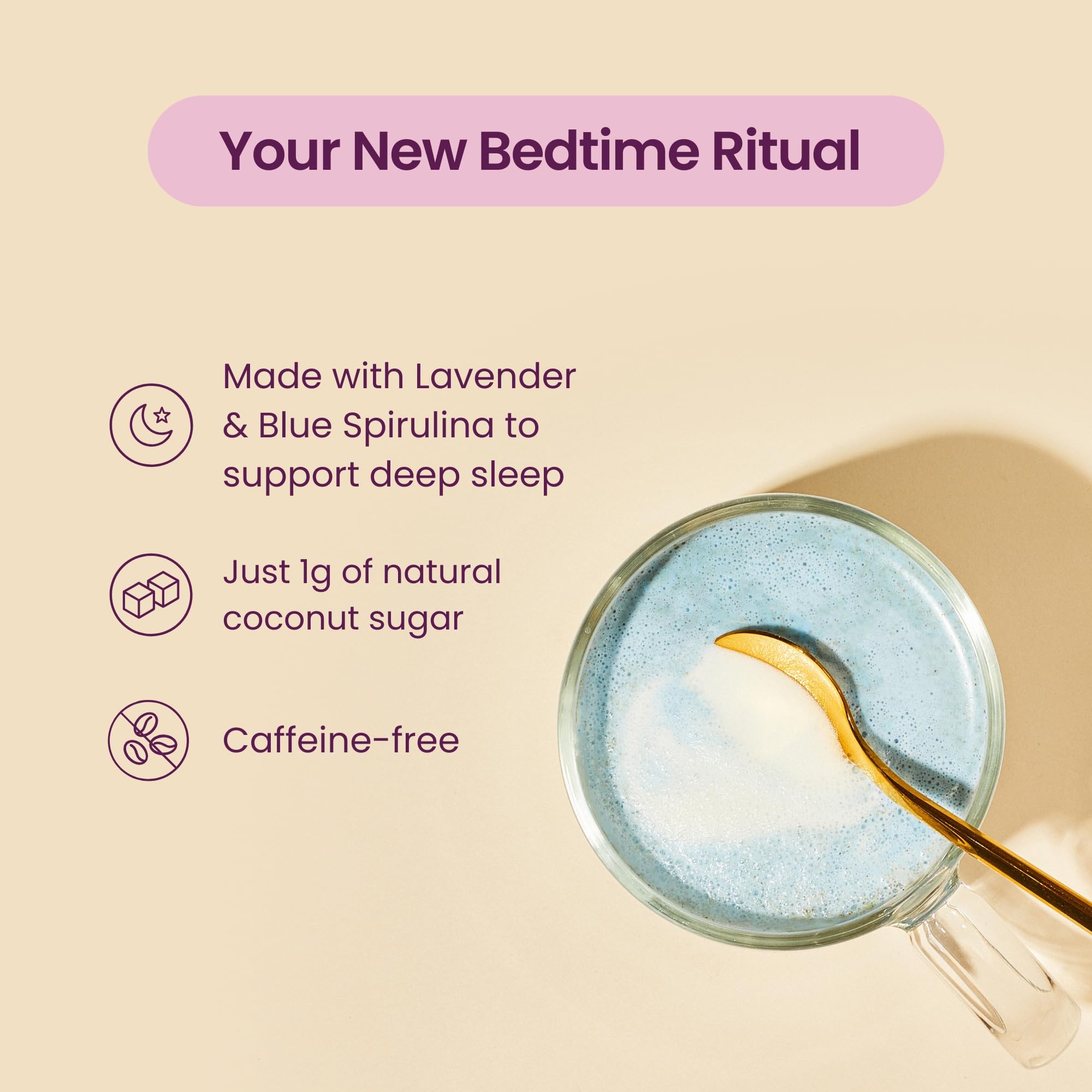 Foto 7 pulgar | Drink Mix Blume Blue Lavender Latte Con Espirulina Azul, 25 Dosis - Venta Internacional.