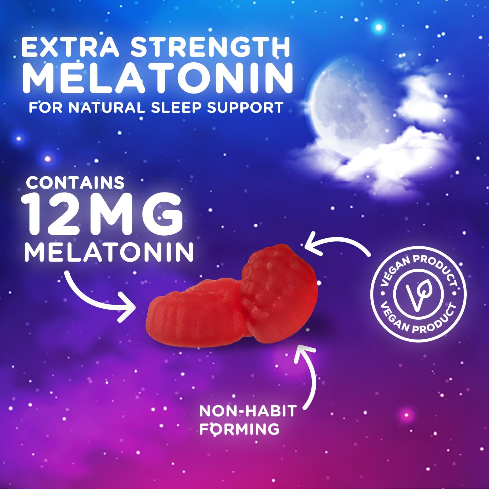 Foto 6 pulgar | Sleep Gummies Nature's Nutrition Con 12 Mg De Melatonina 120 Gomitas - Venta Internacional.