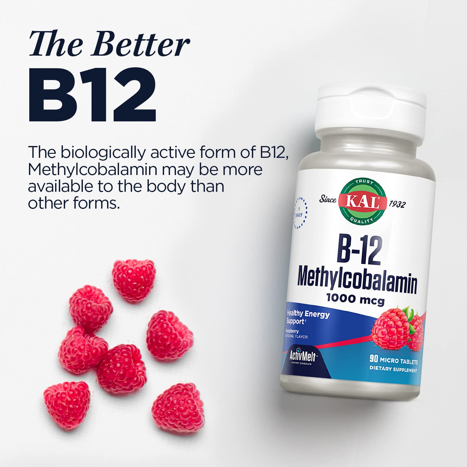 Foto 5 pulgar | Suplemento Kal De Vitamina B12, Metilcobalamina, 1000 Mcg, 120 Tabletas - Venta Internacional.