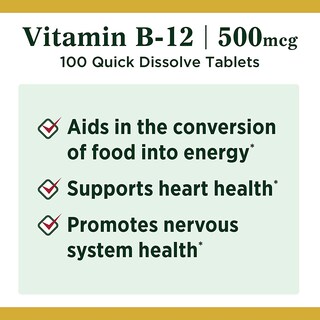 Foto 3 | Suplemento Nature's Bounty De Vitamina B12, 500 Mcg, Tabletas X100 - Venta Internacional.