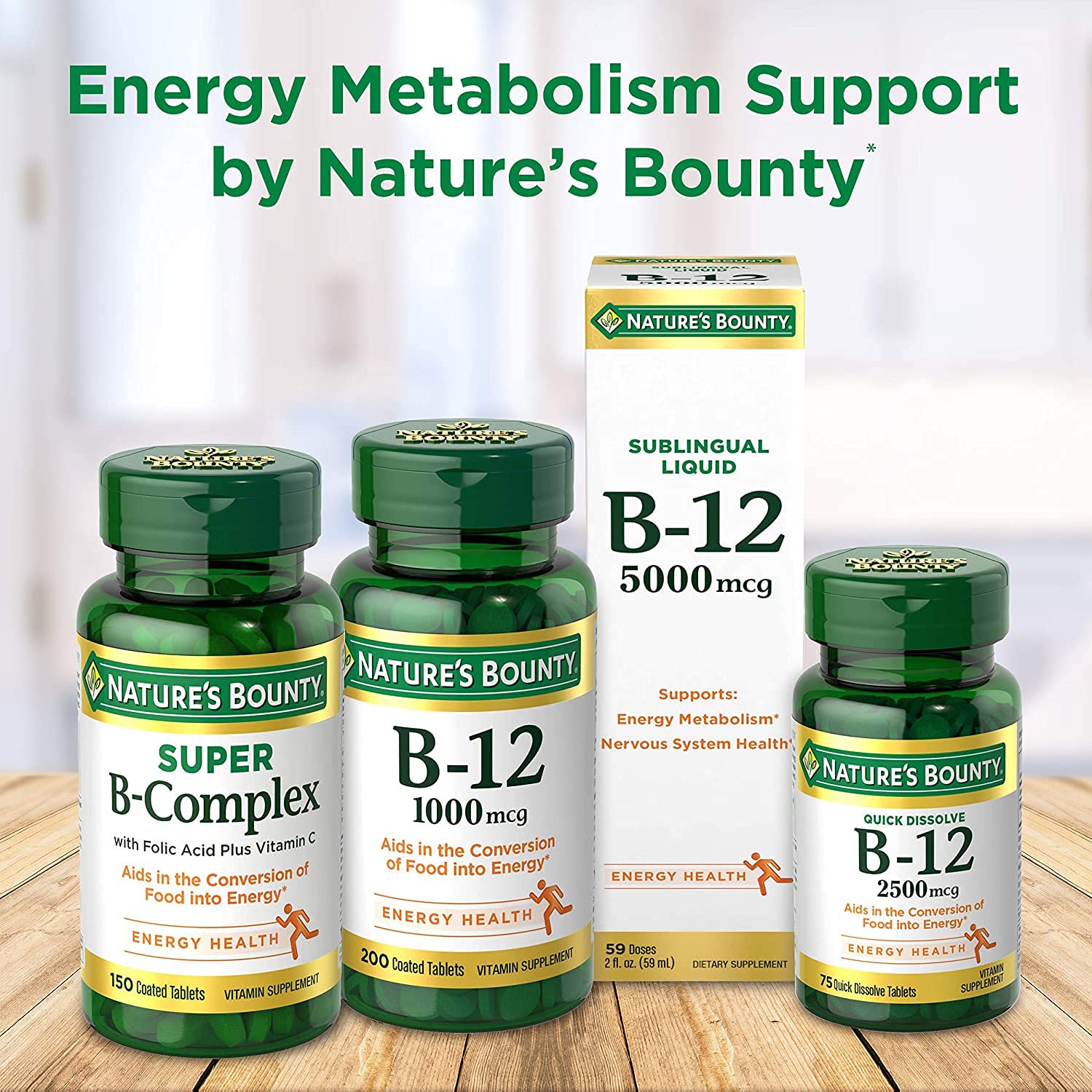 Foto 6 pulgar | Suplemento Nature's Bounty De Vitamina B12, 500 Mcg, Tabletas X100 - Venta Internacional.