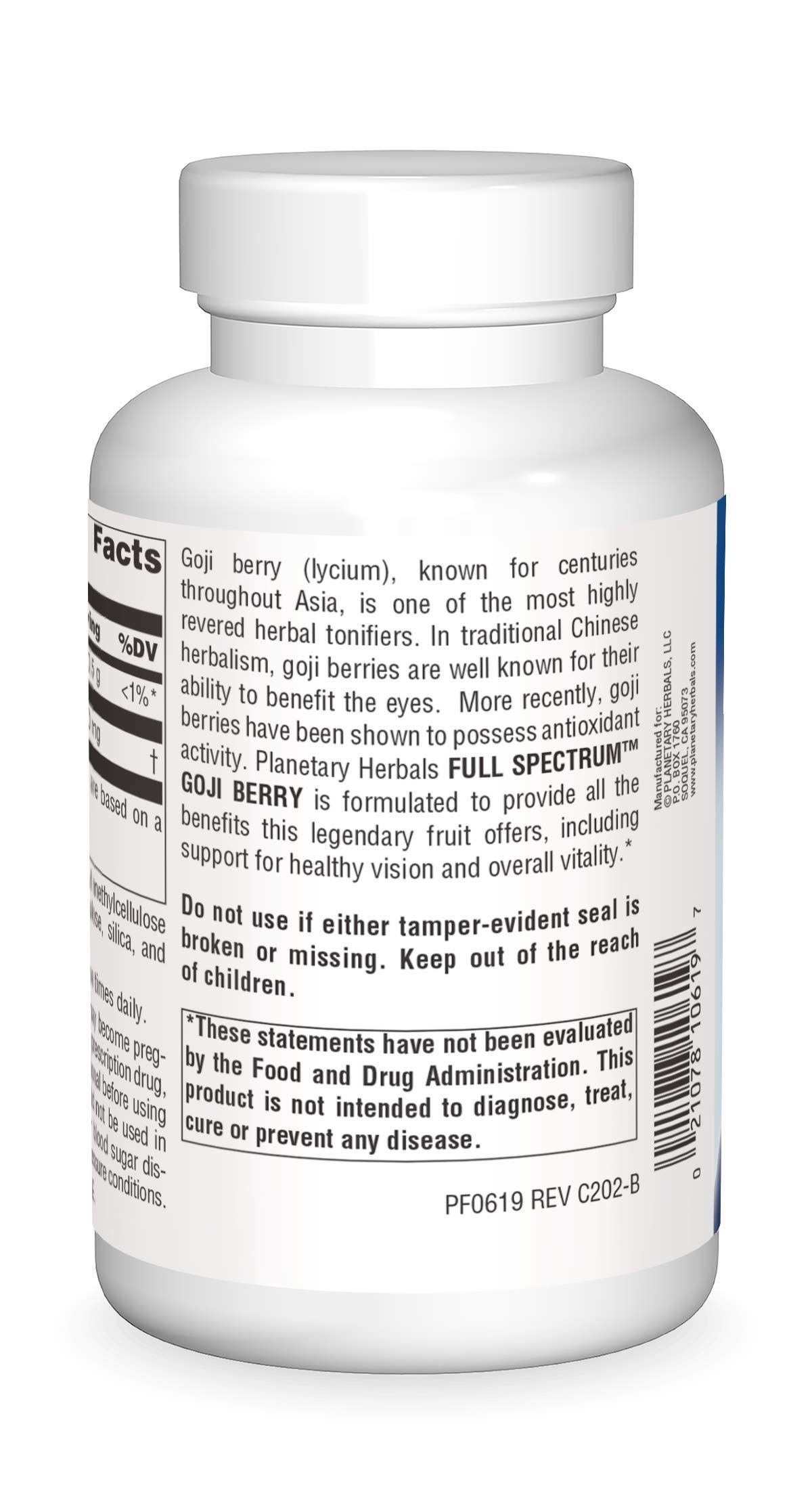 Foto 3 pulgar | Suplemento Planetary Herbals Goji Berry 700 Mg 180 Cápsulas - Venta Internacional.