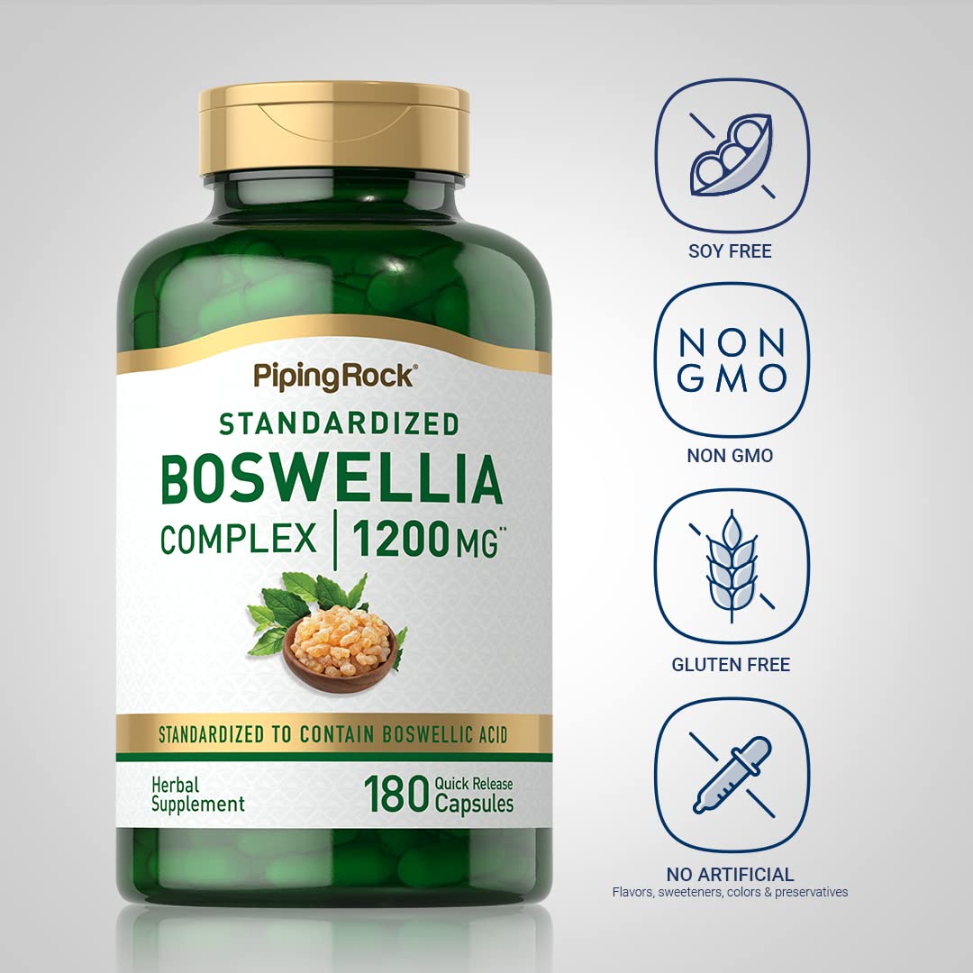 Foto 4 pulgar | Suplemento: Extracto De Boswellia De Piping Rock, 1200 Mg, 180 Cápsulas - Venta Internacional.