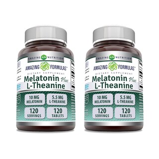 Foto 1 | Suplemento Amazing Formulas Melatonina 10 Mg + L-teanina 5.5 Mg - Venta Internacional.