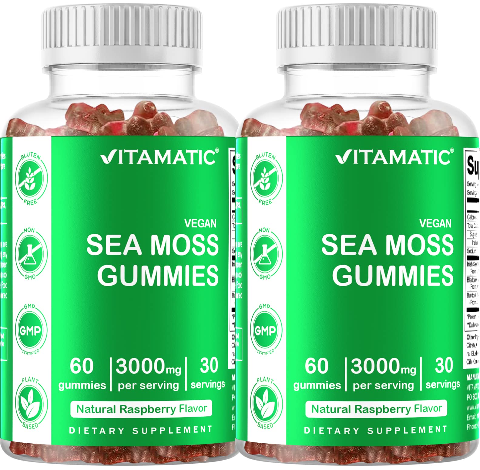 Foto 2 pulgar | Suplemento Vitamático De Gomitas Irlandesas De Musgo Marino, 3000 Mg, 60% Veganas - Venta Internacional.