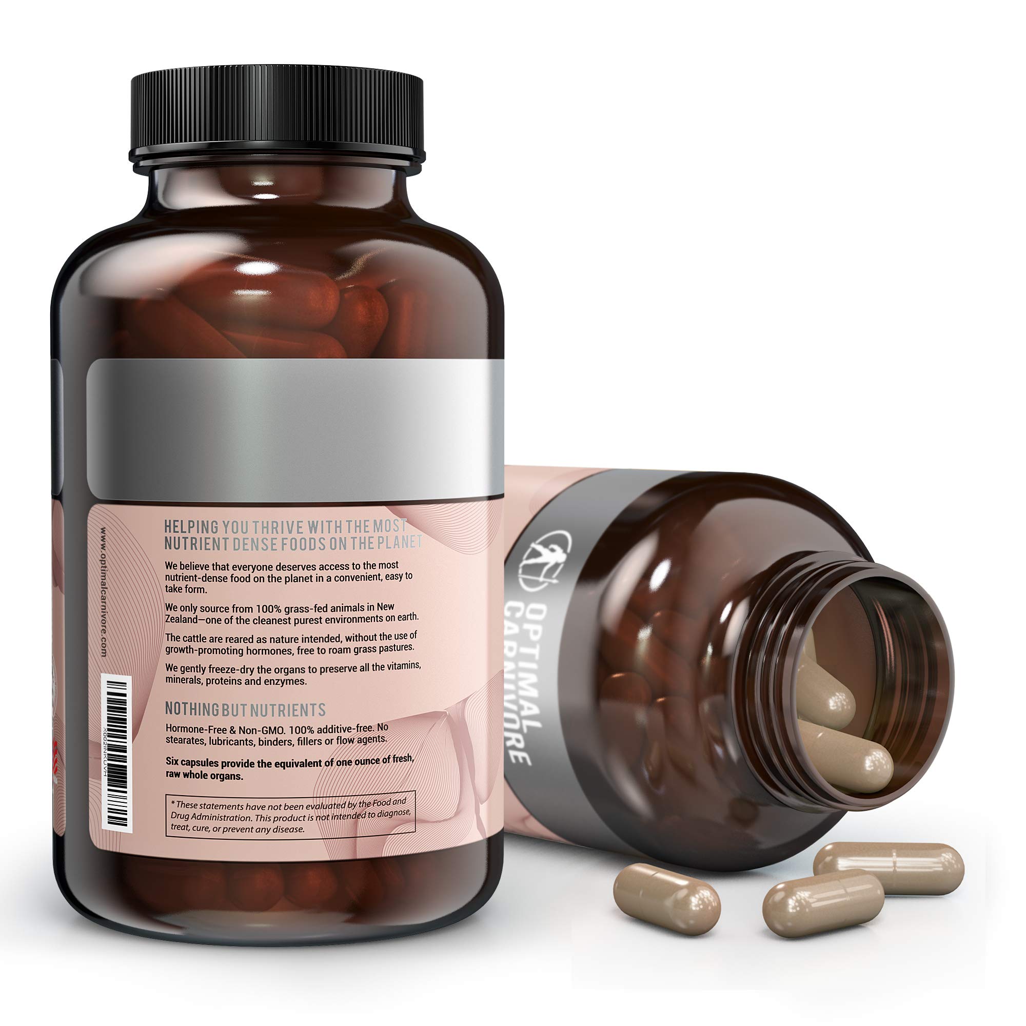 Foto 7 pulgar | Cápsulas De Hígado De Res Alimentadas Con Pasto Supplement Optimal Carnívore - Venta Internacional.