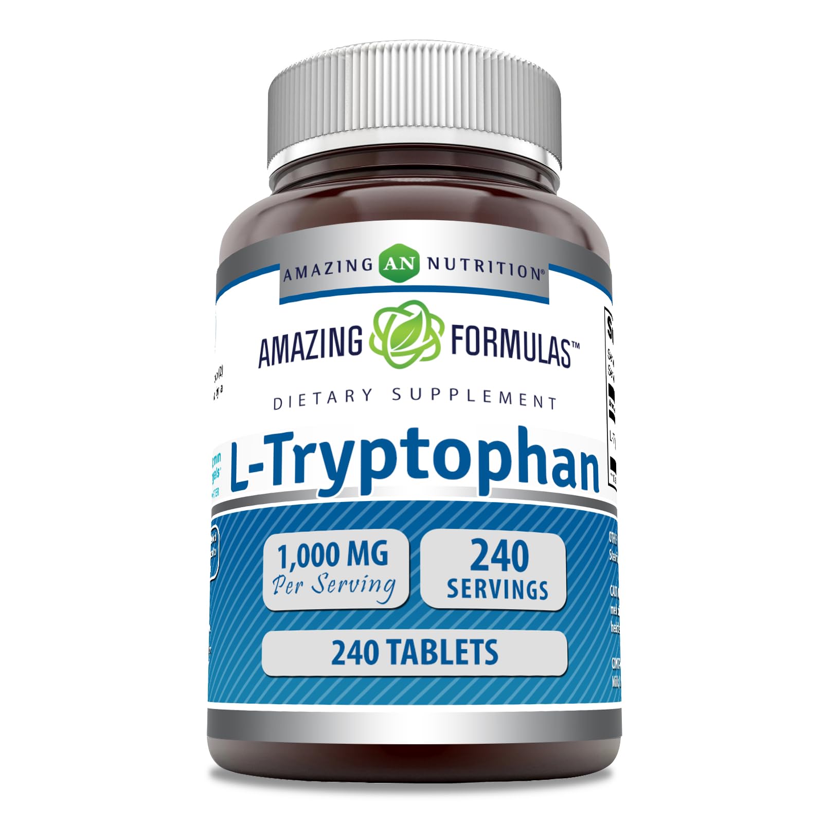 Foto 2 pulgar | Suplemento De Tabletas De L-triptófano De 1000 Mg De Amazing Formulas X240 - Venta Internacional.