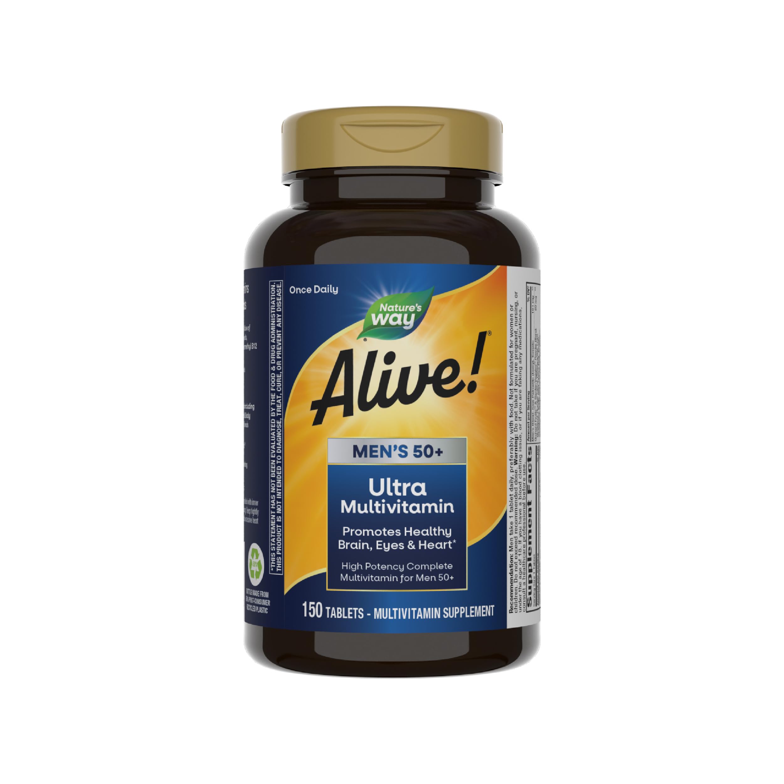 ¡multivitamínico Nature's Way Alive! Ultra 150 Comprimidos Diarios Para Hombres O Más De 50 - Venta Internacional.