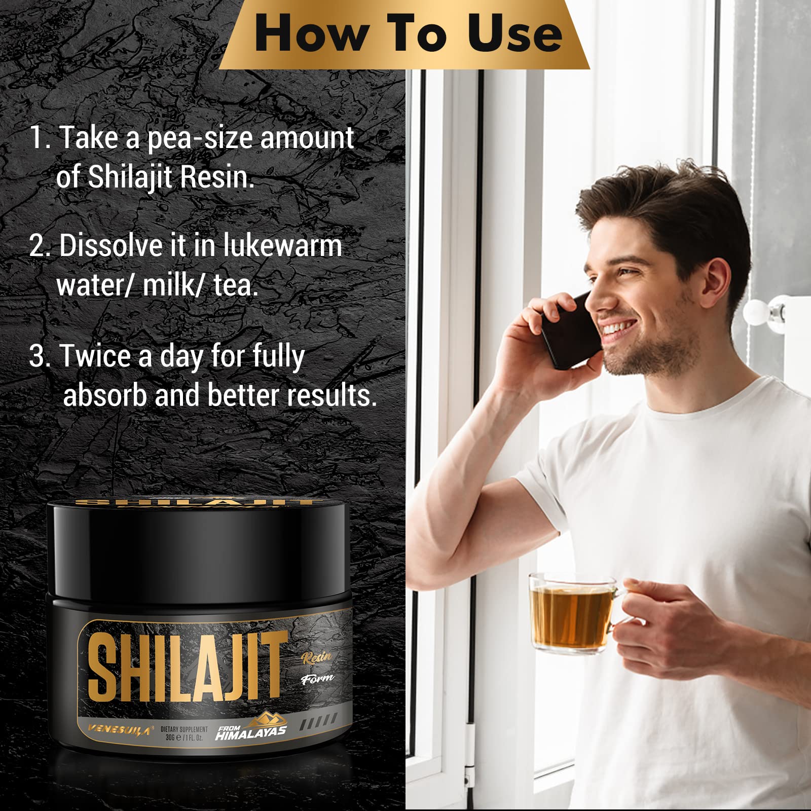 Foto 5 pulgar | Resina Orgánica Shilajit Venesuila, 30 Ml (paquete De 2), Más De 85 Minerales - Venta Internacional.