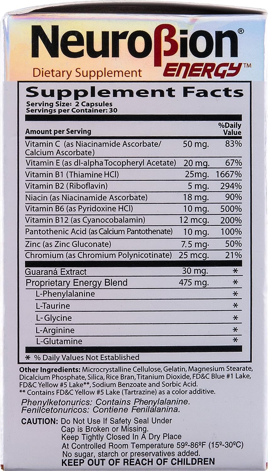 Foto 4 pulgar | Suplemento Neurobion Energy 60 Cápsulas Con Aminoácidos Y Vitaminas - Venta Internacional.