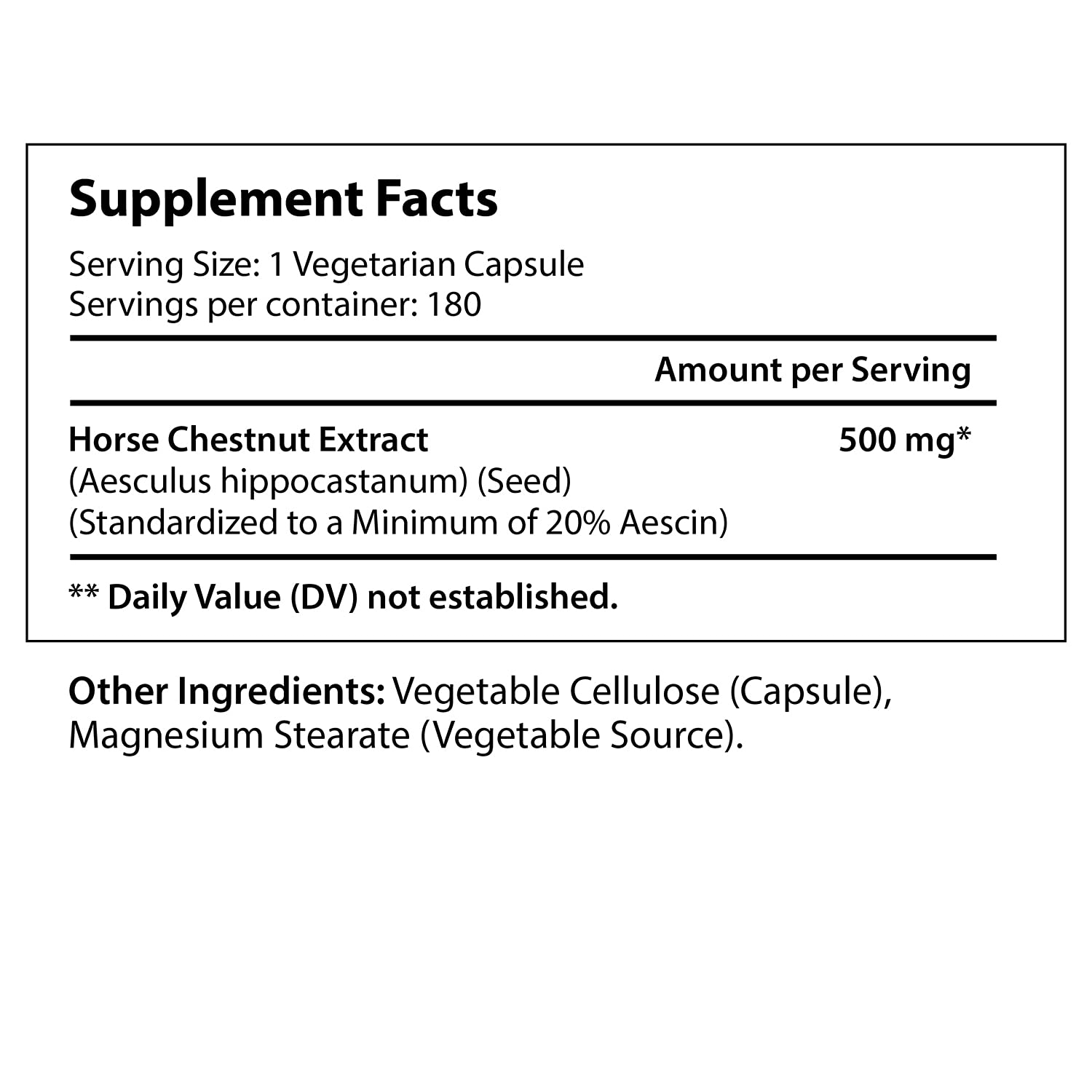 Foto 3 pulgar | Suplemento De Extracto De Castaño De Indias Longlife Nutri 500 Mg 180 Cápsulas - Venta Internacional.