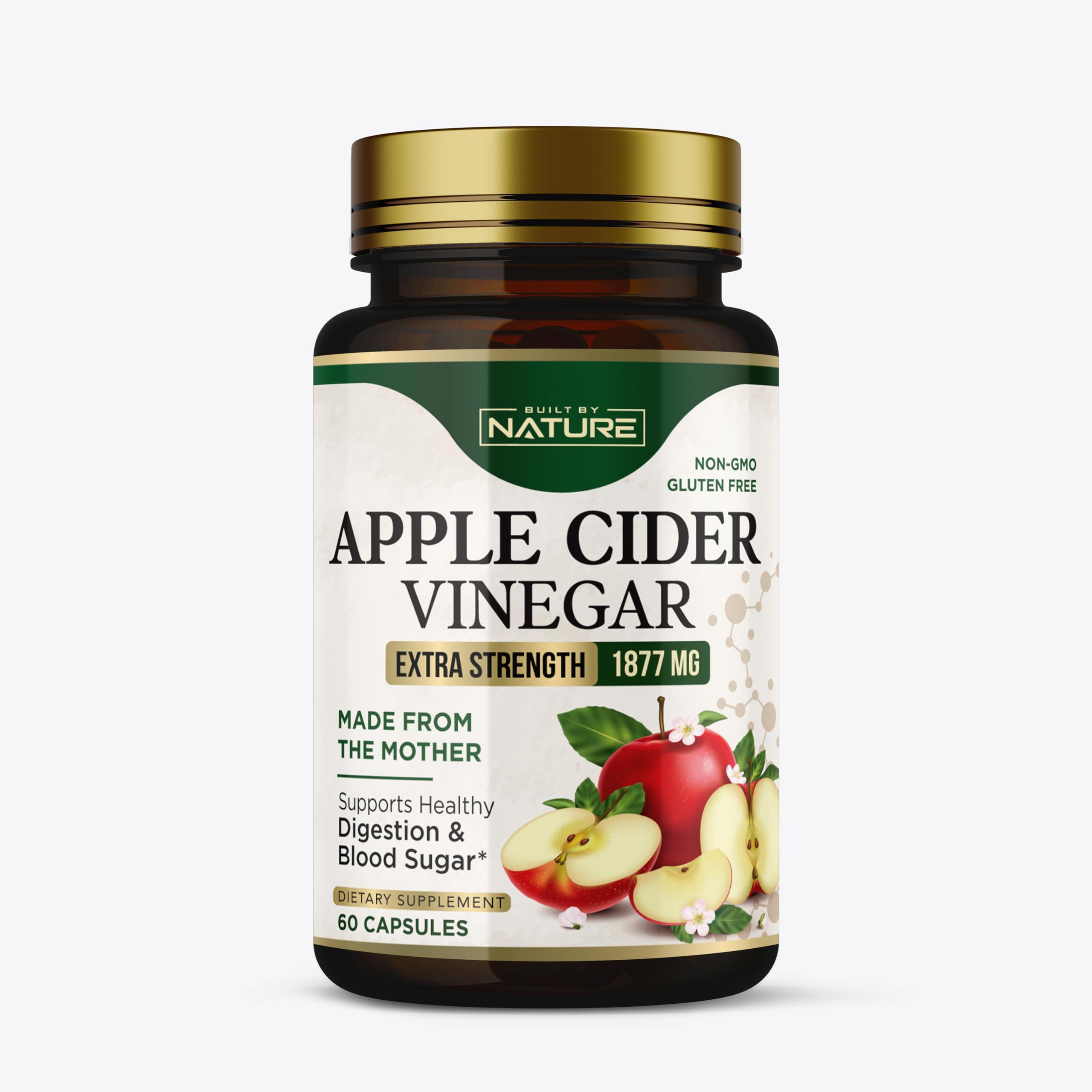 Foto 2 pulgar | Suplemento Creado Por La Naturaleza: Vinagre De Sidra De Manzana 1877 Mg, 60 Píldoras - Venta Internacional.