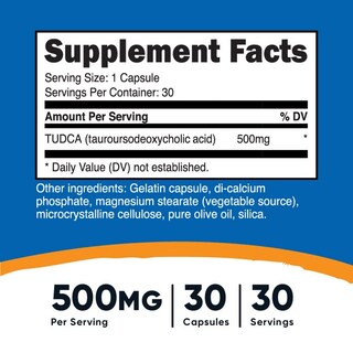 Foto 2 | Suplemento Nutricost Tudca 500 Mg 30 Cápsulas De Ácido Tauroursodesoxicólico - Venta Internacional.