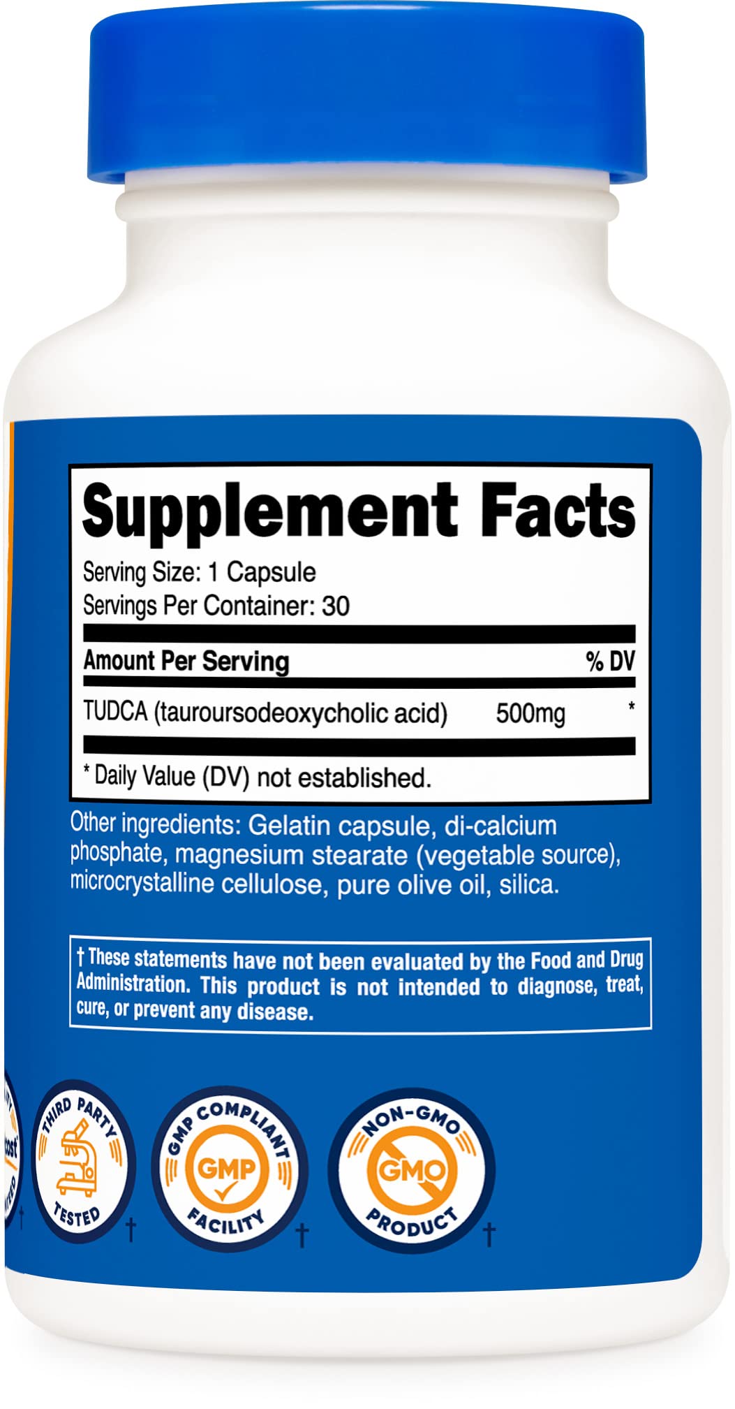Foto 5 pulgar | Suplemento Nutricost Tudca 500 Mg 30 Cápsulas De Ácido Tauroursodesoxicólico - Venta Internacional.