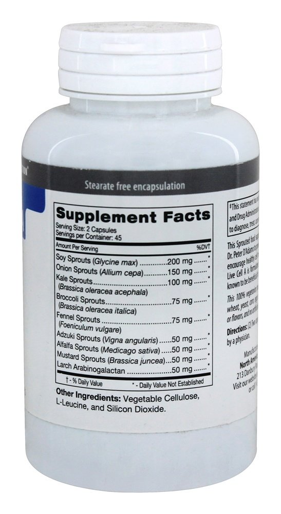 Foto 3 | Complemento Alimenticio D'adamo Personalized Nutrition Live Cell A - Venta Internacional.