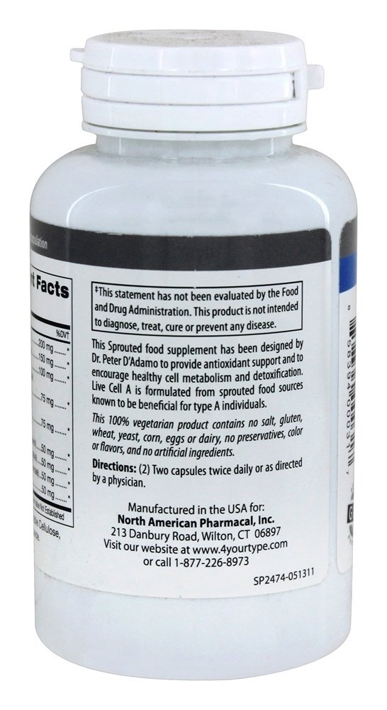 Foto 4 | Complemento Alimenticio D'adamo Personalized Nutrition Live Cell A - Venta Internacional.