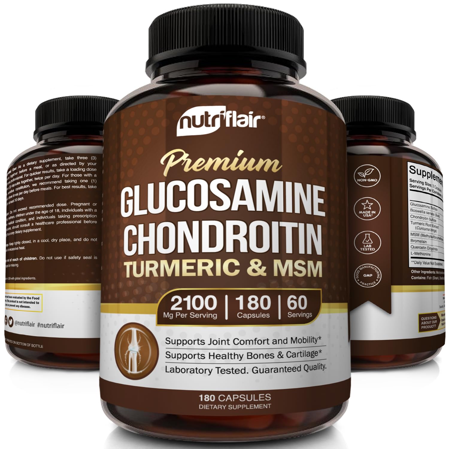 Foto 4 pulgar | Suplemento Para El Bienestar De Las Articulaciones Nutriflair, Glucosamina, 180 Cápsulas - Venta Internacional.