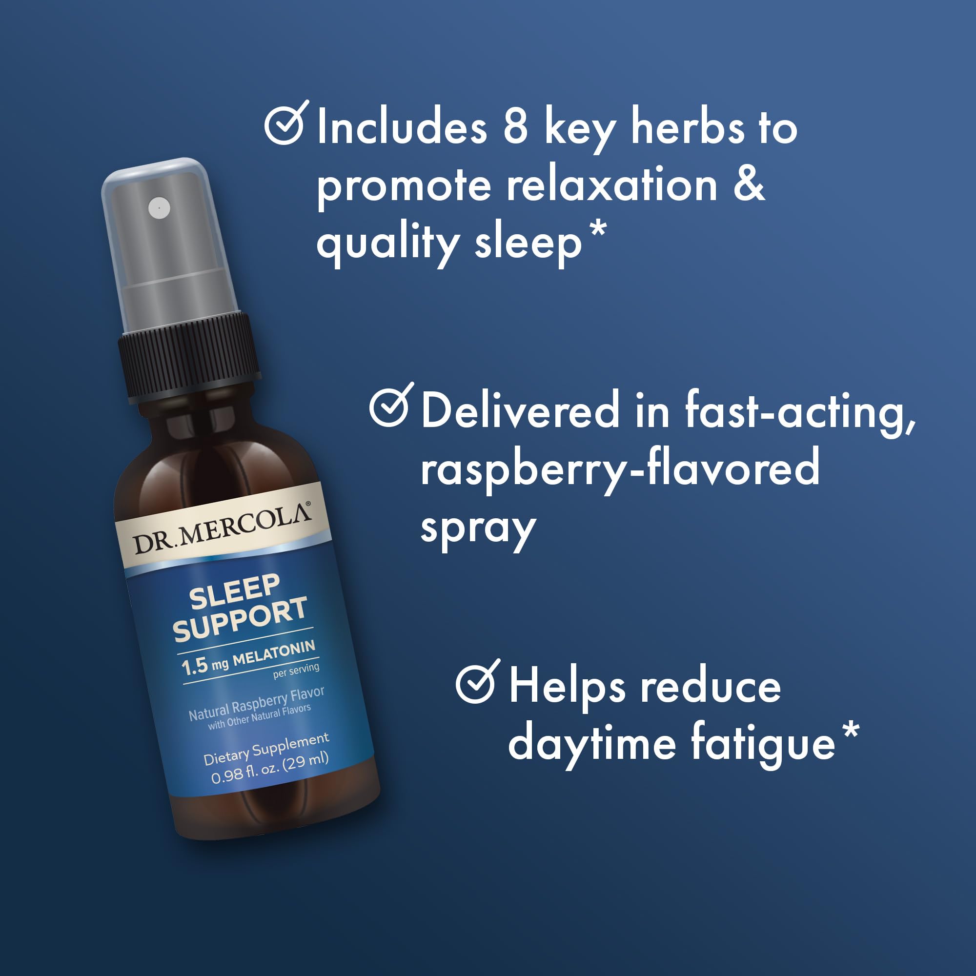 Foto 5 pulgar | Spray De Apoyo Para Dormir Dr. Mercola Con 1,5 Mg De Melatonina 35 Dosis - Venta Internacional.