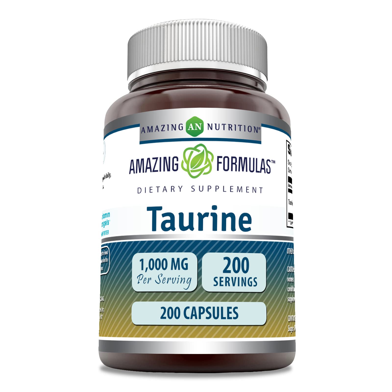 Foto 2 pulgar | Suplemento Amazing Formulas De Taurina 1000 Mg 200 Cápsulas - Venta Internacional.