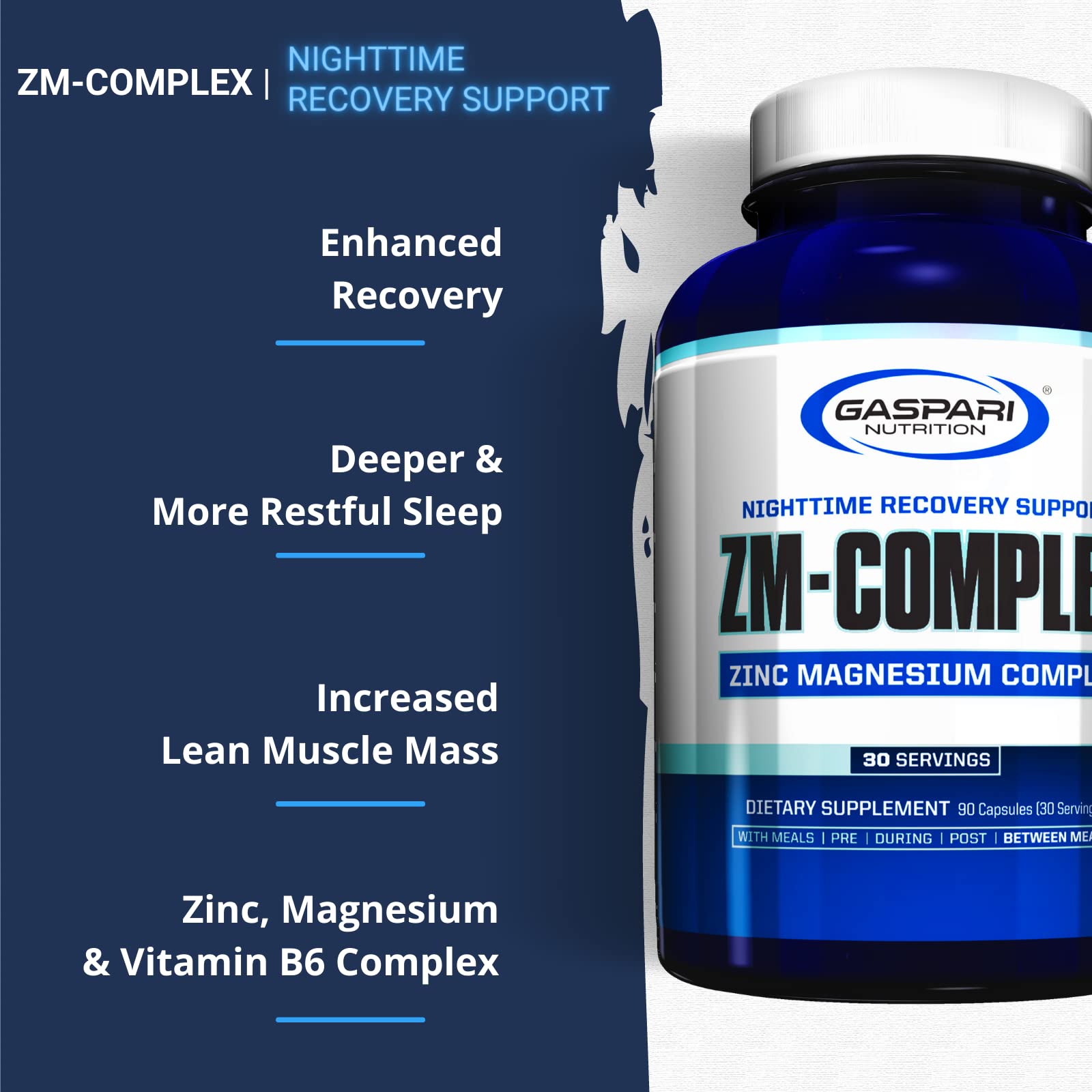 Foto 3 pulgar | Suplemento Gaspari Nutrition Zm-complex 90 Cápsulas - Venta Internacional.