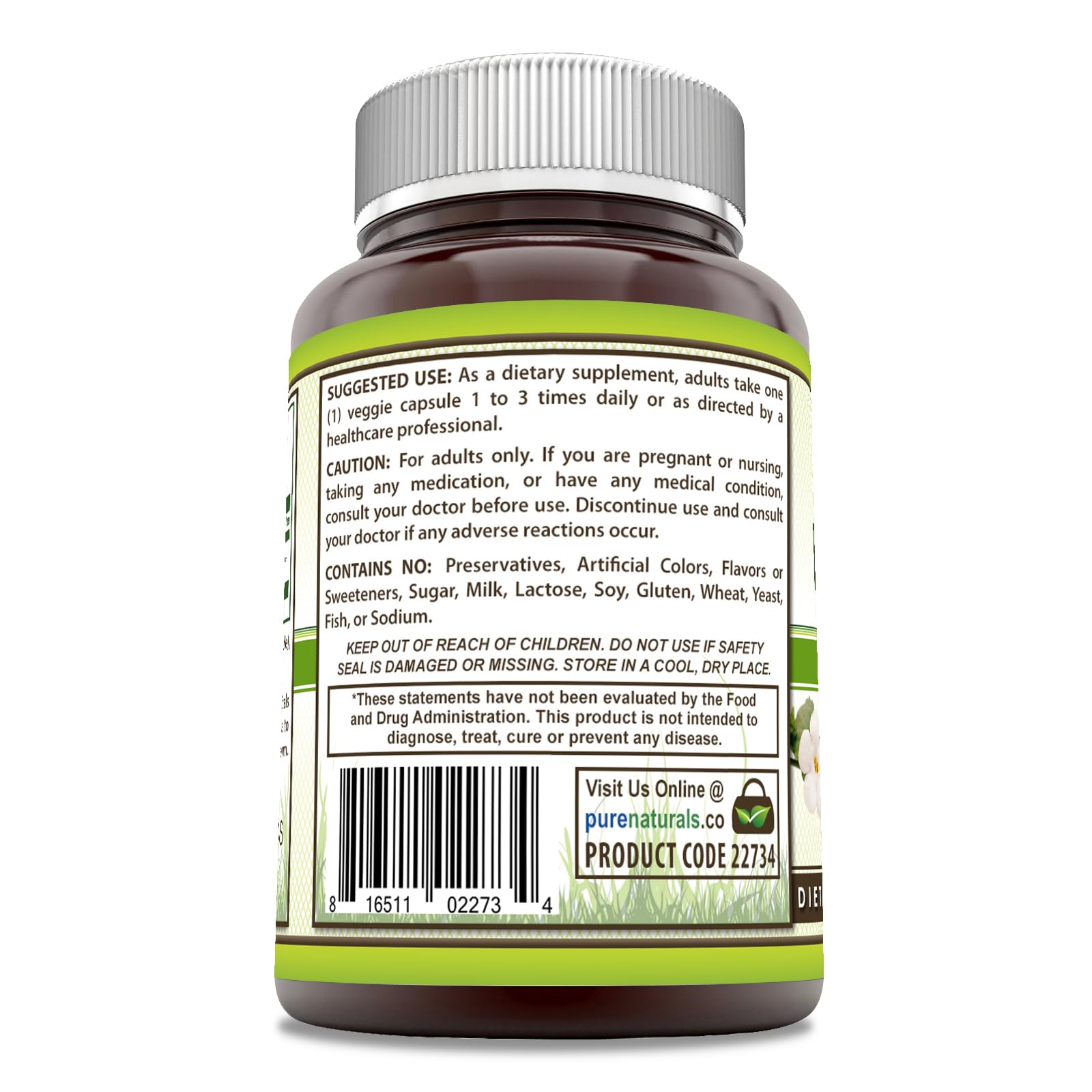 Foto 3 pulgar | Suplemento Pure Naturals Bacopa 500 Mg 90 Cápsulas Vegetarianas - Venta Internacional.