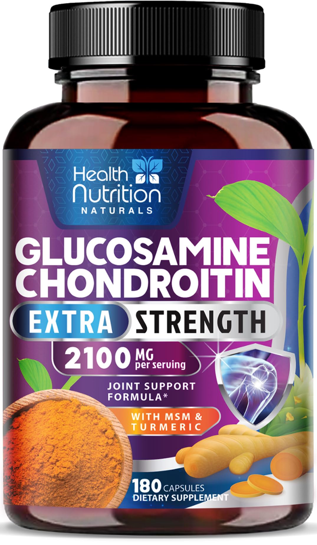 Foto 2 pulgar | Suplemento Health Nutrition Naturals: Glucosamina Y Condroitina - Venta Internacional.