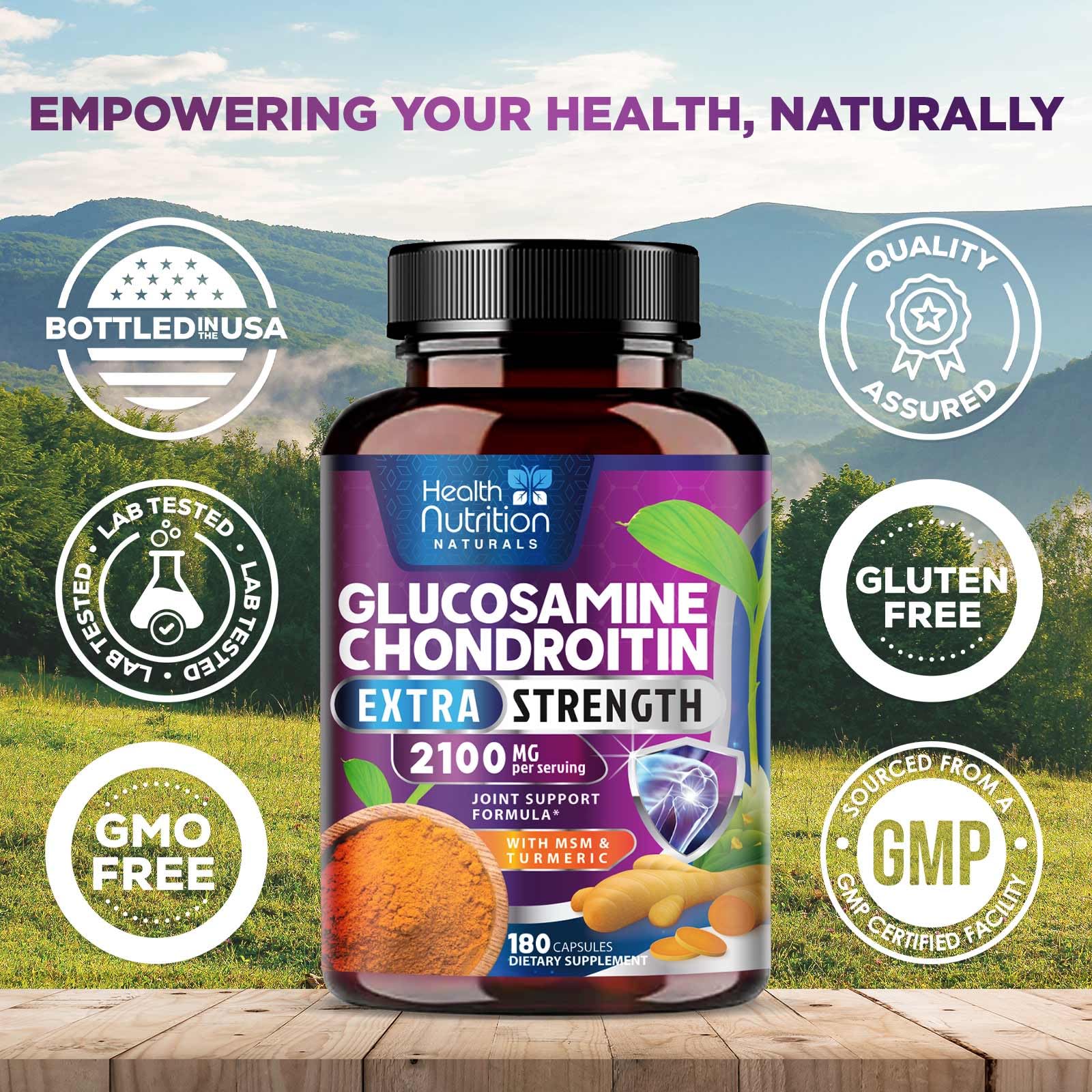 Foto 5 pulgar | Suplemento Health Nutrition Naturals: Glucosamina Y Condroitina - Venta Internacional.