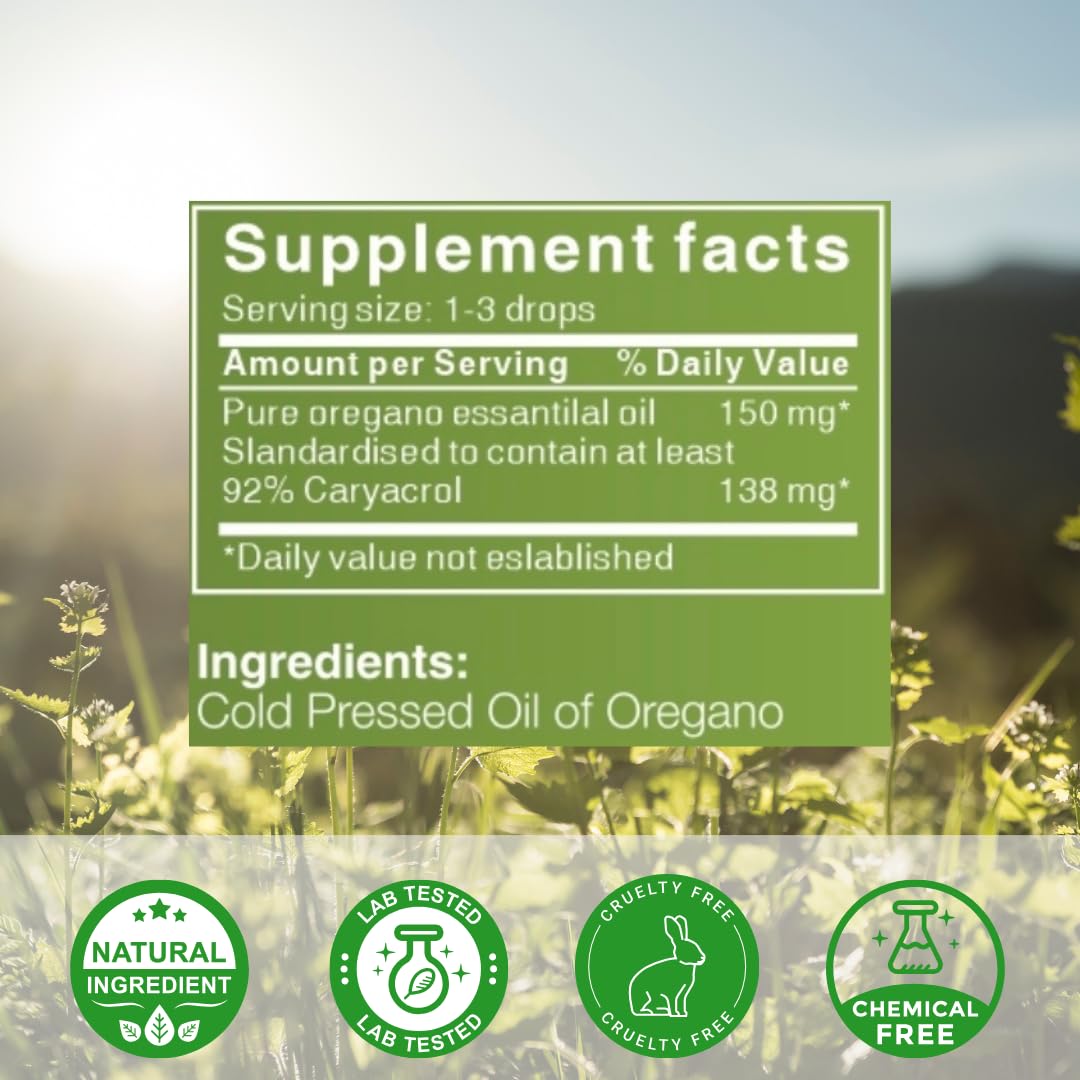 Foto 4 pulgar | Suplemento De Aceite Terroso De Orégano 92% Carvacrol Vegano Sin Ogm - Venta Internacional.