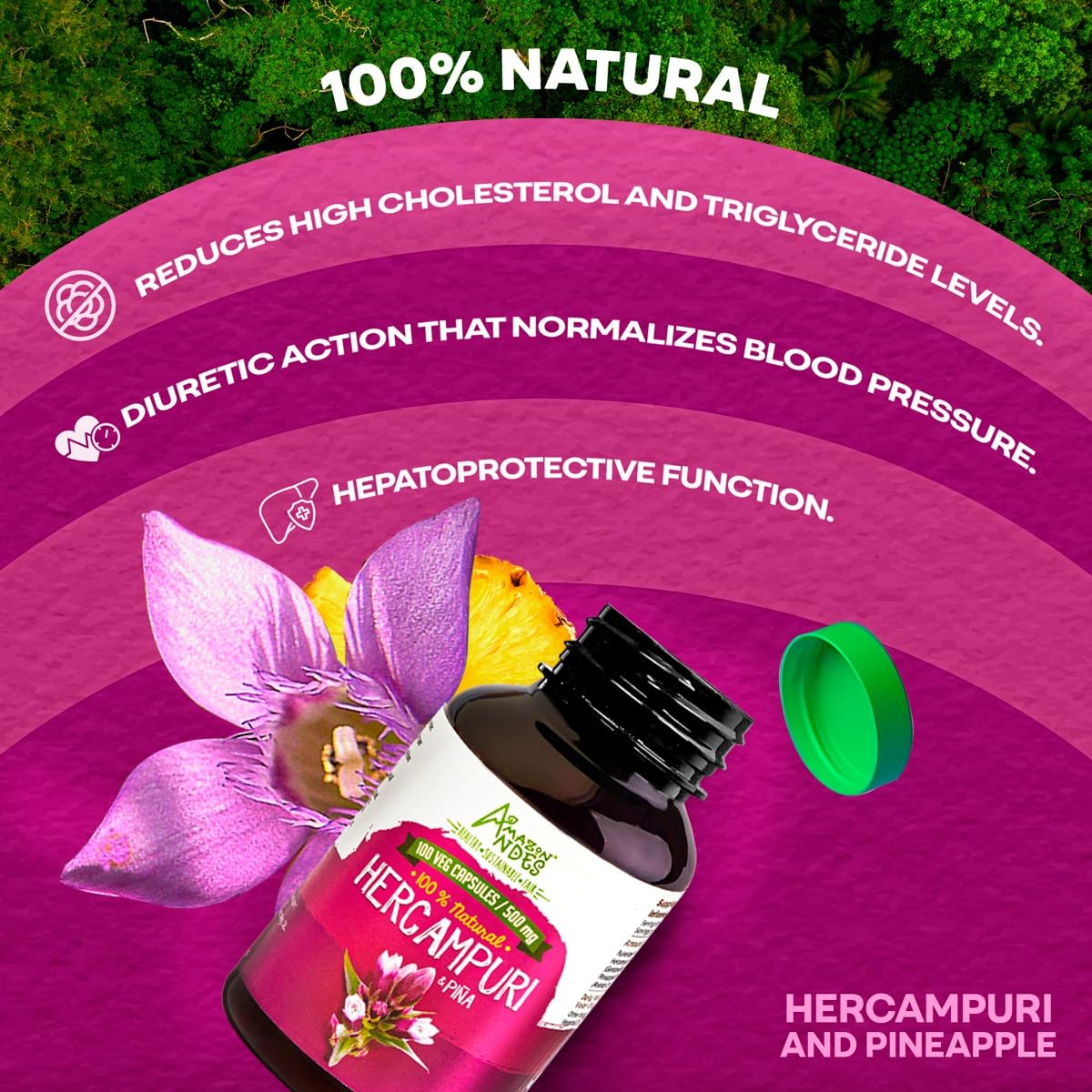 Foto 4 pulgar | Suplemento Amazon Andes Hercampuri En Cápsulas De 1500 Mg - Venta Internacional.