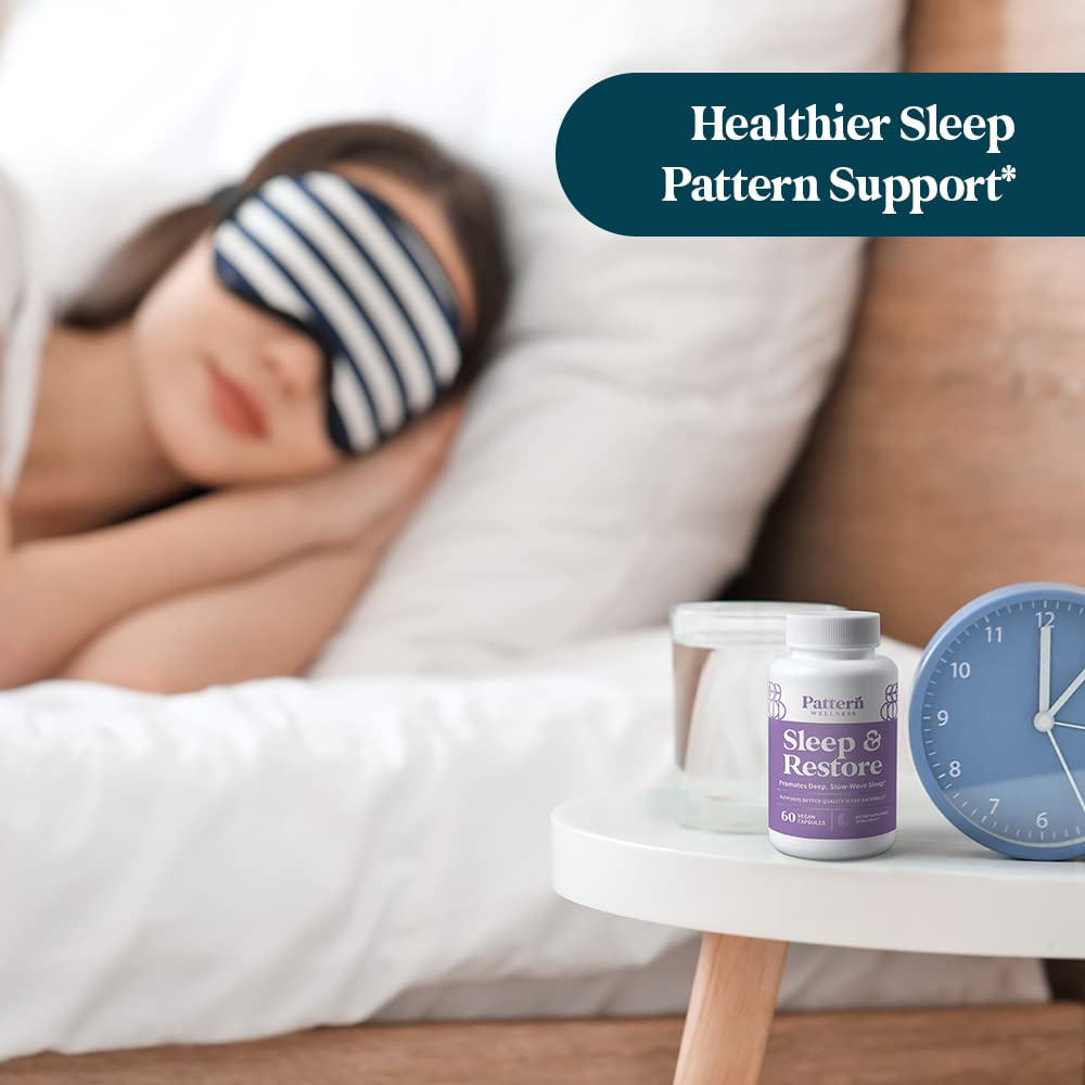 Foto 6 pulgar | Suplemento Pattern Wellness Sleep + Restore 60 Cápsulas - Venta Internacional.