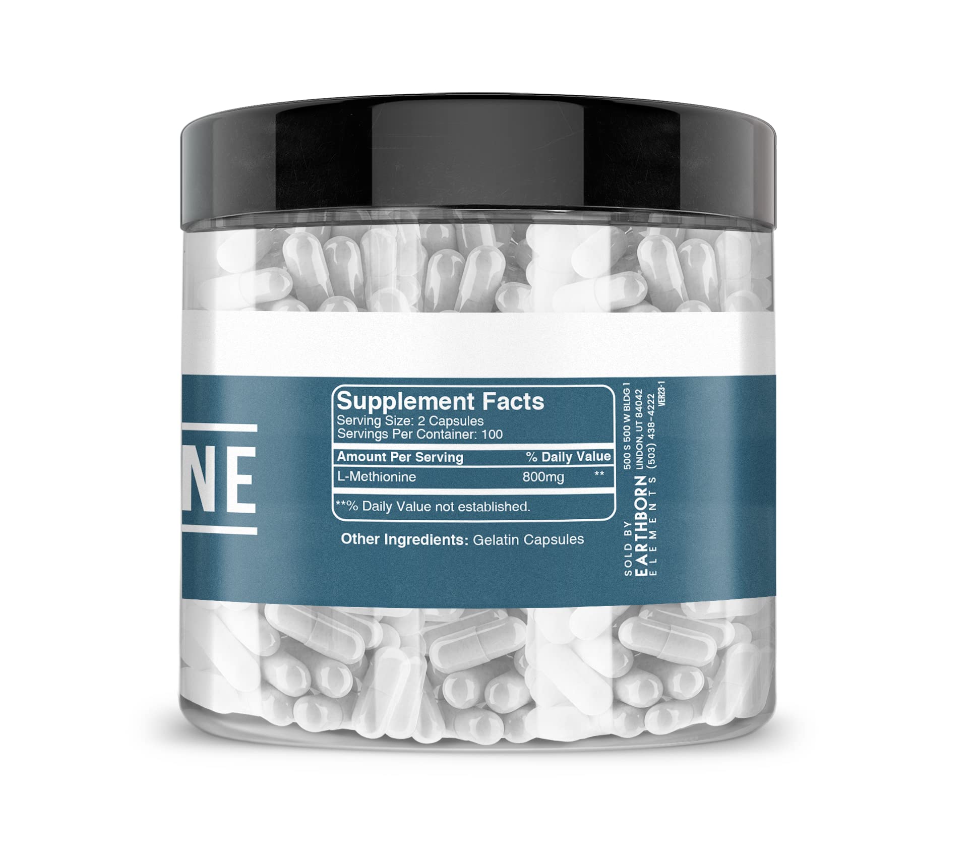 Foto 4 | Suplemento Dietético Earthborn Elements L-metionina 200 Cápsulas - Venta Internacional.