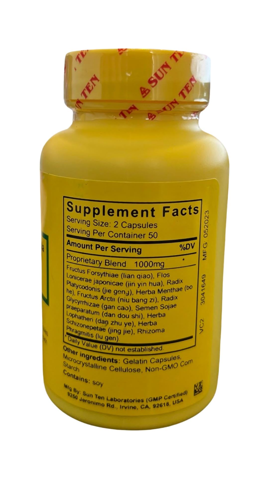 Foto 3 pulgar | Suplemento Sun Ten Lonicera & Forsythia Formula 100 Cápsulas - Venta Internacional.