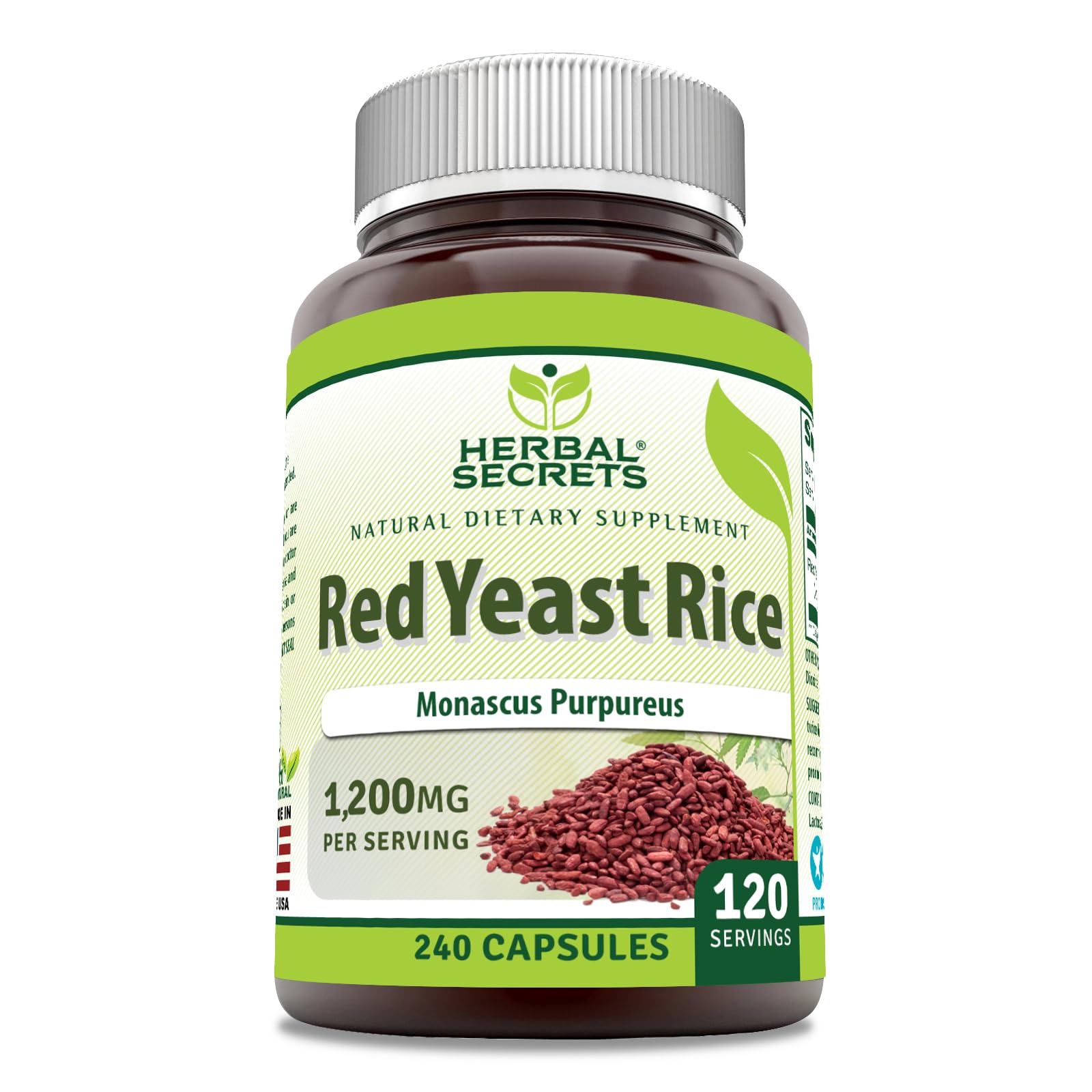 Foto 2 pulgar | Suplemento Herbal Secrets De Arroz De Levadura Roja 1200 Mg 240 Cápsulas - Venta Internacional.