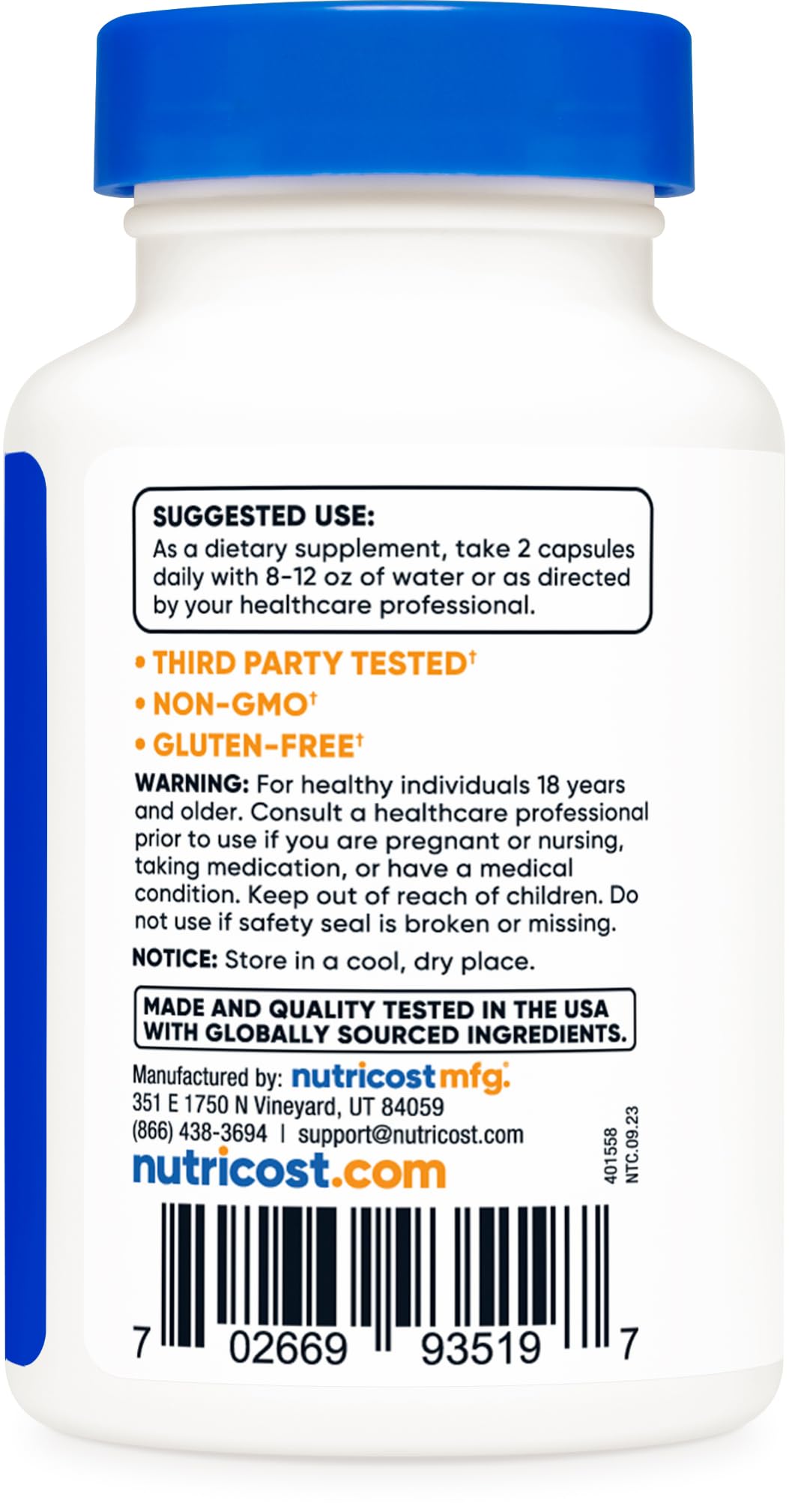 Foto 5 pulgar | Suplemento Nutricost Coleus Forskohlii 500 Mg 60 Cápsulas - Venta Internacional.