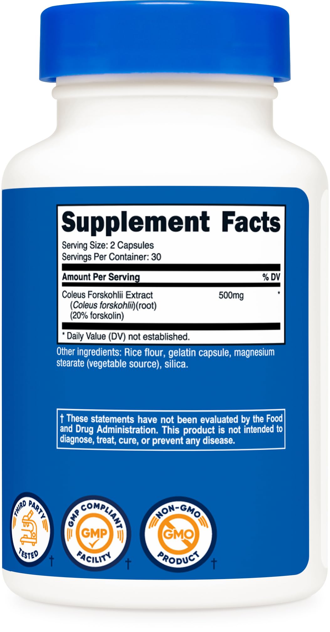 Foto 6 pulgar | Suplemento Nutricost Coleus Forskohlii 500 Mg 60 Cápsulas - Venta Internacional.
