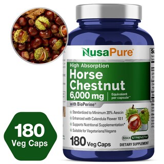 Foto 4 | Suplemento De Extracto De Castaño De Indias Nusapure 300 Mg X 180 Cápsulas - Venta Internacional.