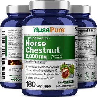 Foto 5 | Suplemento De Extracto De Castaño De Indias Nusapure 300 Mg X 180 Cápsulas - Venta Internacional.