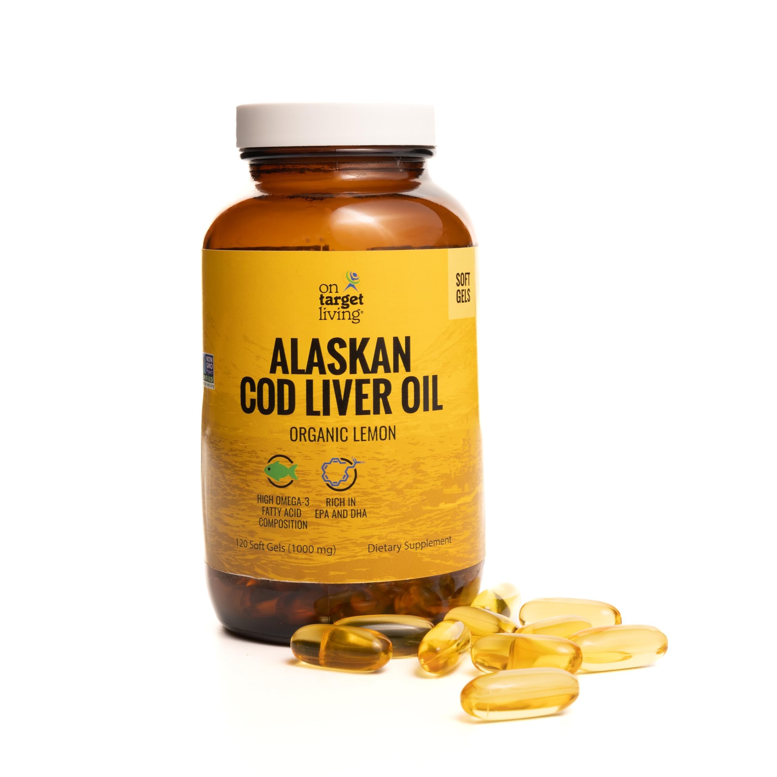 Foto 1 | Aceite De Hígado De Bacalao De Alaska Supplement On Target Living 120 Cápsulas Blandas - Venta Internacional.