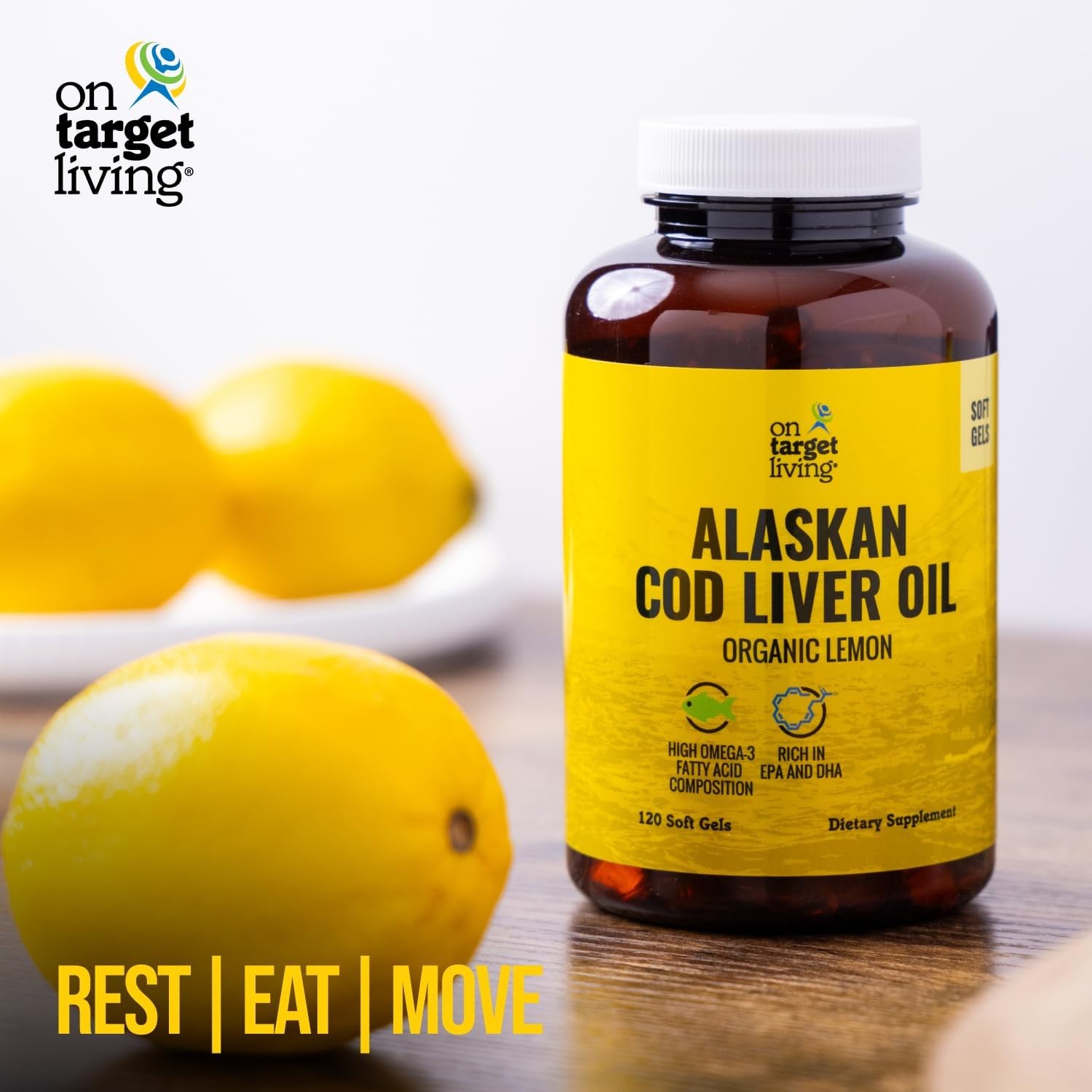 Foto 5 | Aceite De Hígado De Bacalao De Alaska Supplement On Target Living 120 Cápsulas Blandas - Venta Internacional.