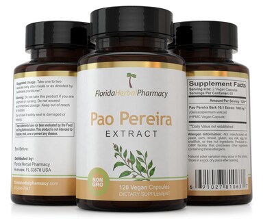 Foto 4 | Suplemento Florida Herbal Pharmacy Pao Pereira Bark 120 Cápsulas - Venta Internacional.