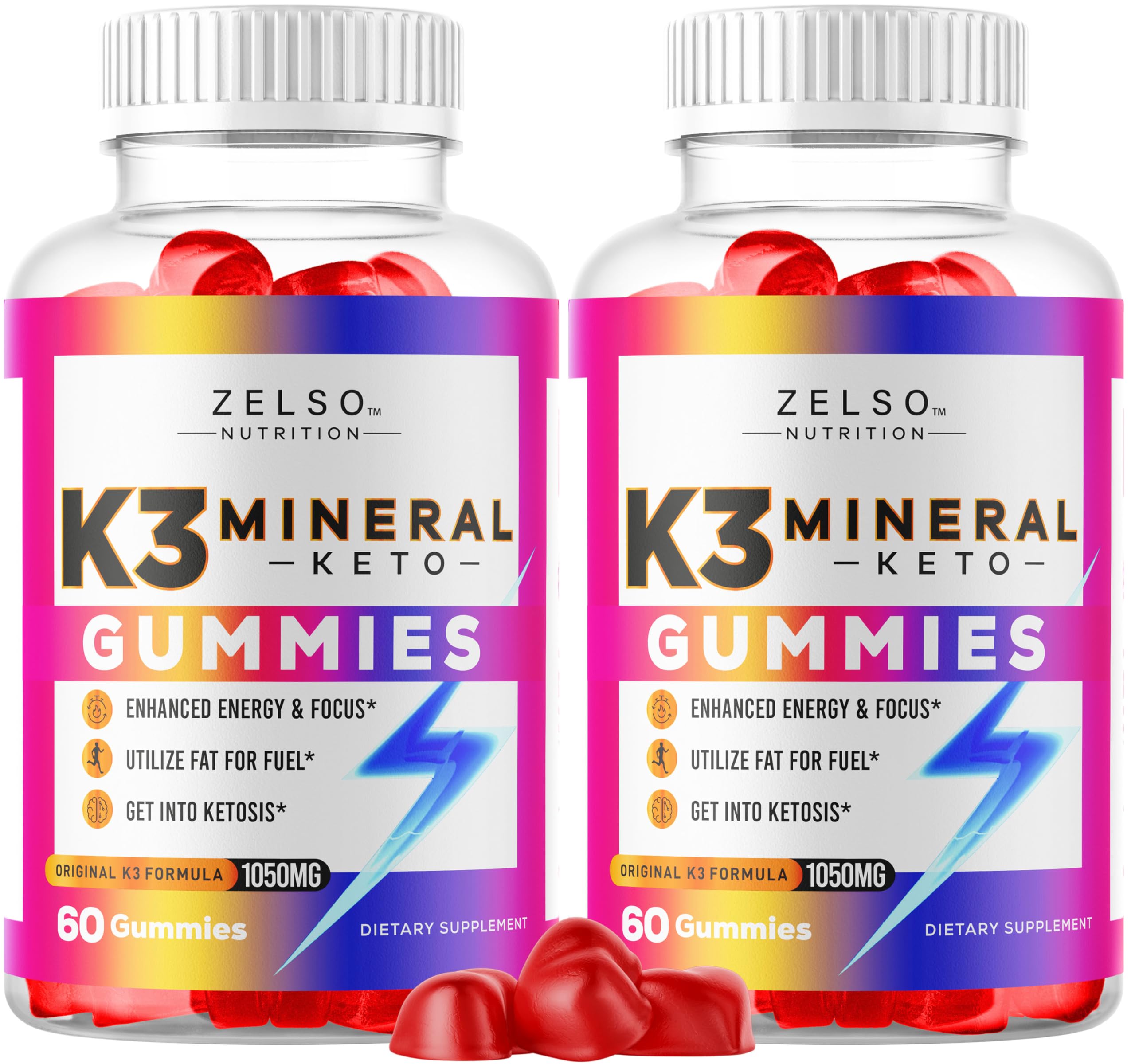 Foto 2 pulgar | Suplemento Zelso K3 Mineral Keto Gomies 120 Gomitas - Venta Internacional.