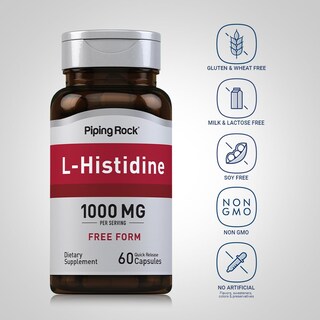 Foto 3 | Suplemento Piping Rock L-histidina 1000 Mg 60 Cápsulas - Venta Internacional.
