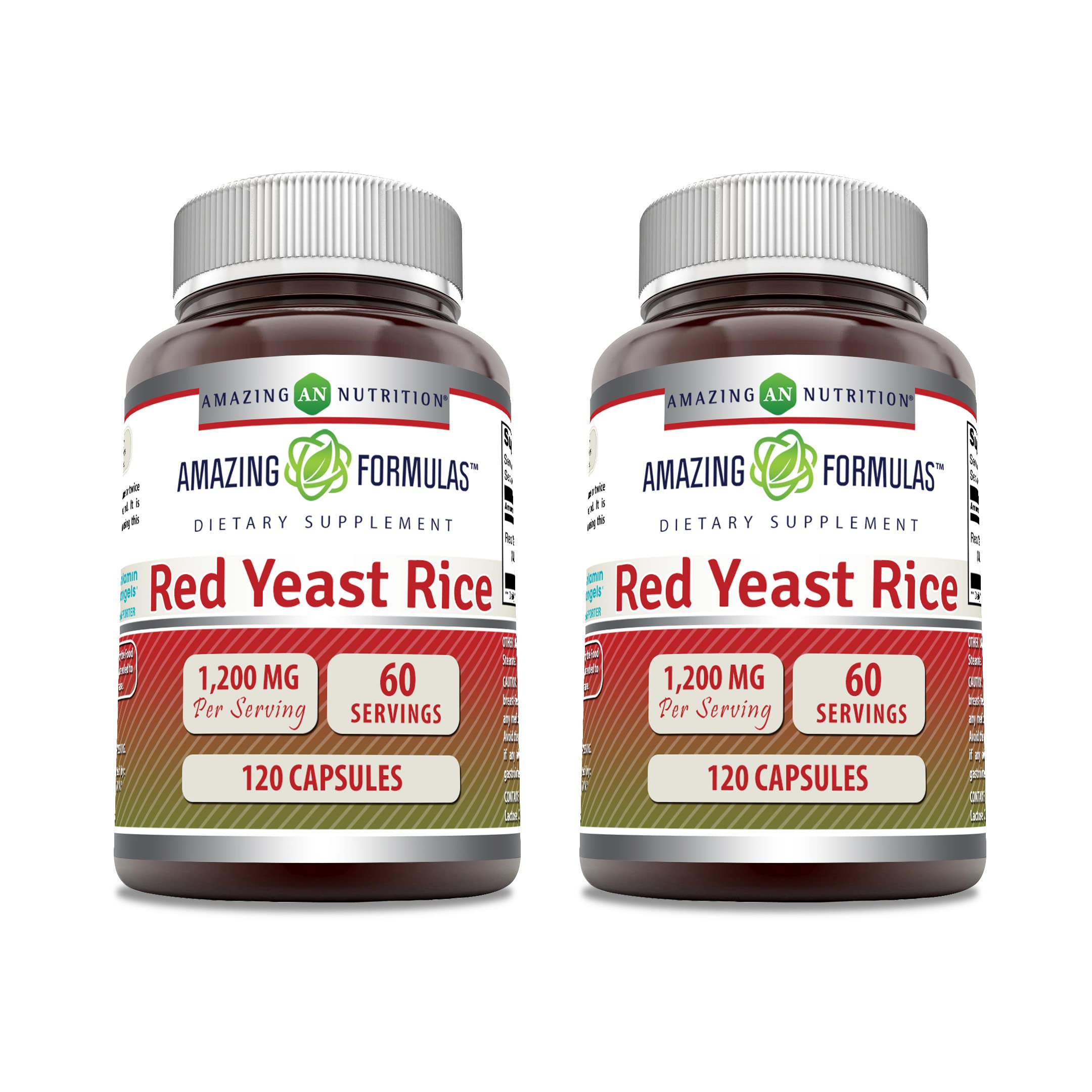Suplemento Amazing Formulas De Arroz De Levadura Roja 1200 Mg X 120 Cápsulas - Venta Internacional.