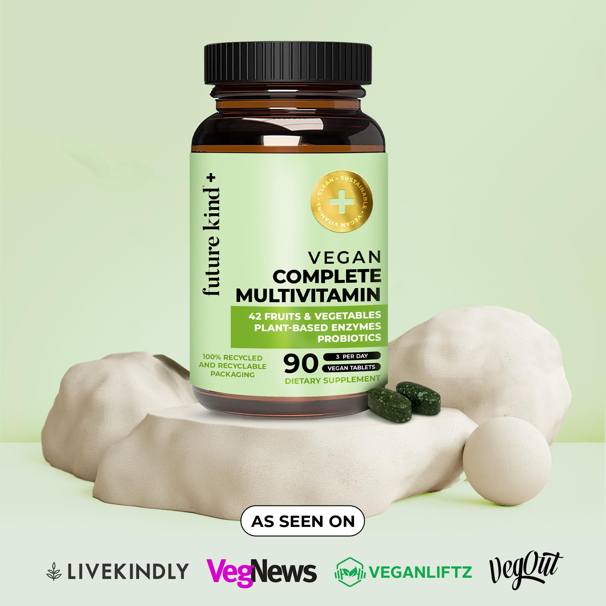 Foto 5 pulgar | Multivitamínicos Veganos Future Kind Complete 90 Comprimidos - Venta Internacional.