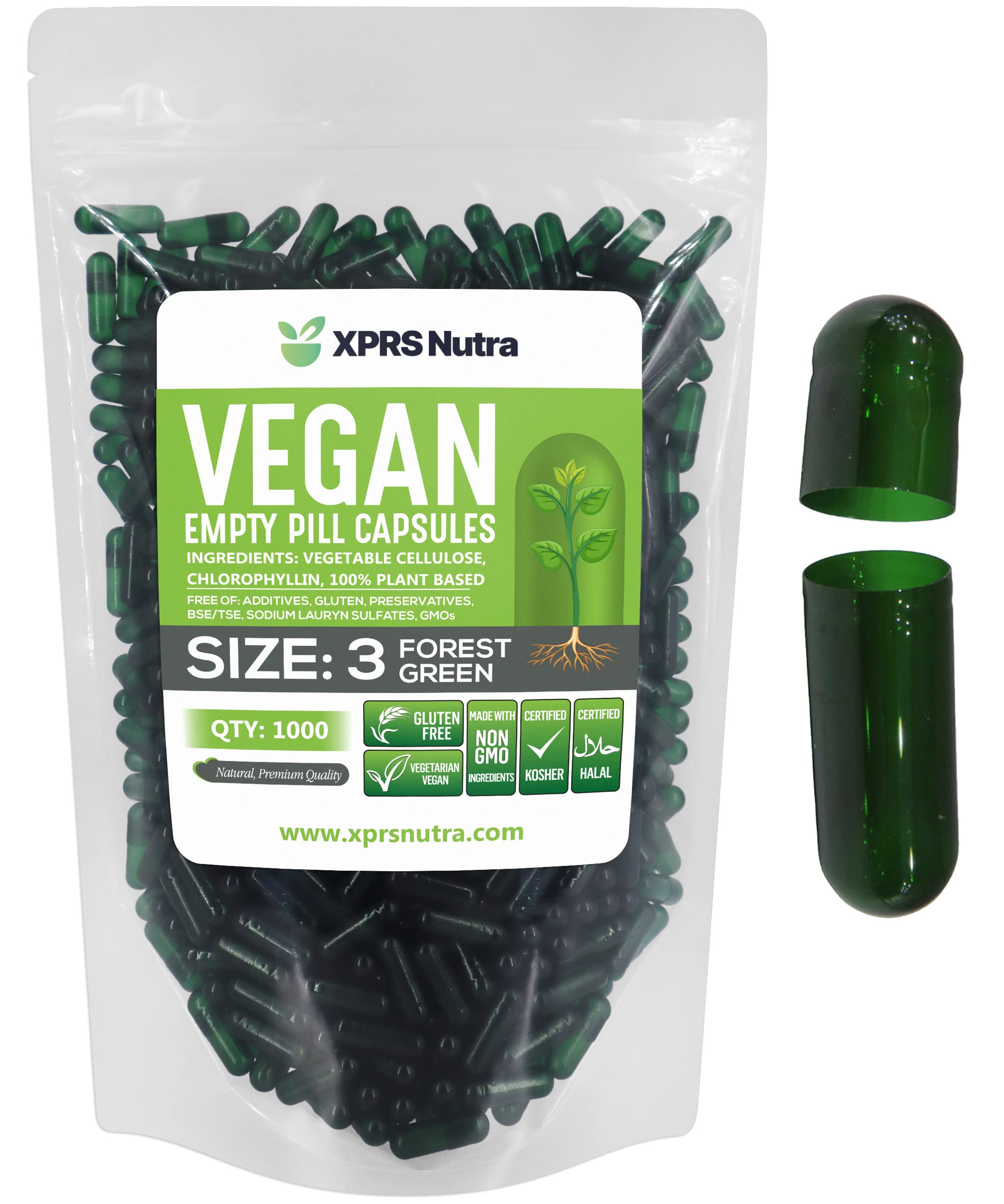 Foto 2 pulgar | Cápsulas Vacías Xprs Nutra Tamaño 3, Cápsulas Veganas De 1000 Unidades - Venta Internacional.
