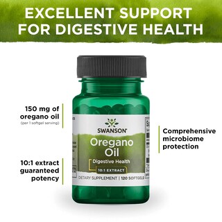 Foto 5 | Suplemento De Aceite De Orégano Swanson, Extracto 10:1, 150 Mg, 120 Cápsulas Blandas - Venta Internacional.