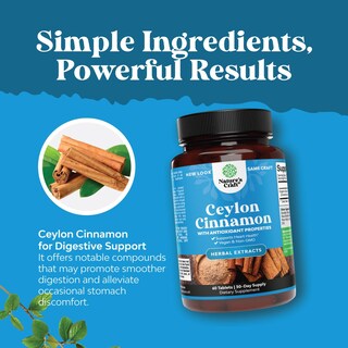Foto 4 | Suplemento De Canela De Ceilán Orgánica Natures Craft 1000 Mg - Venta Internacional.