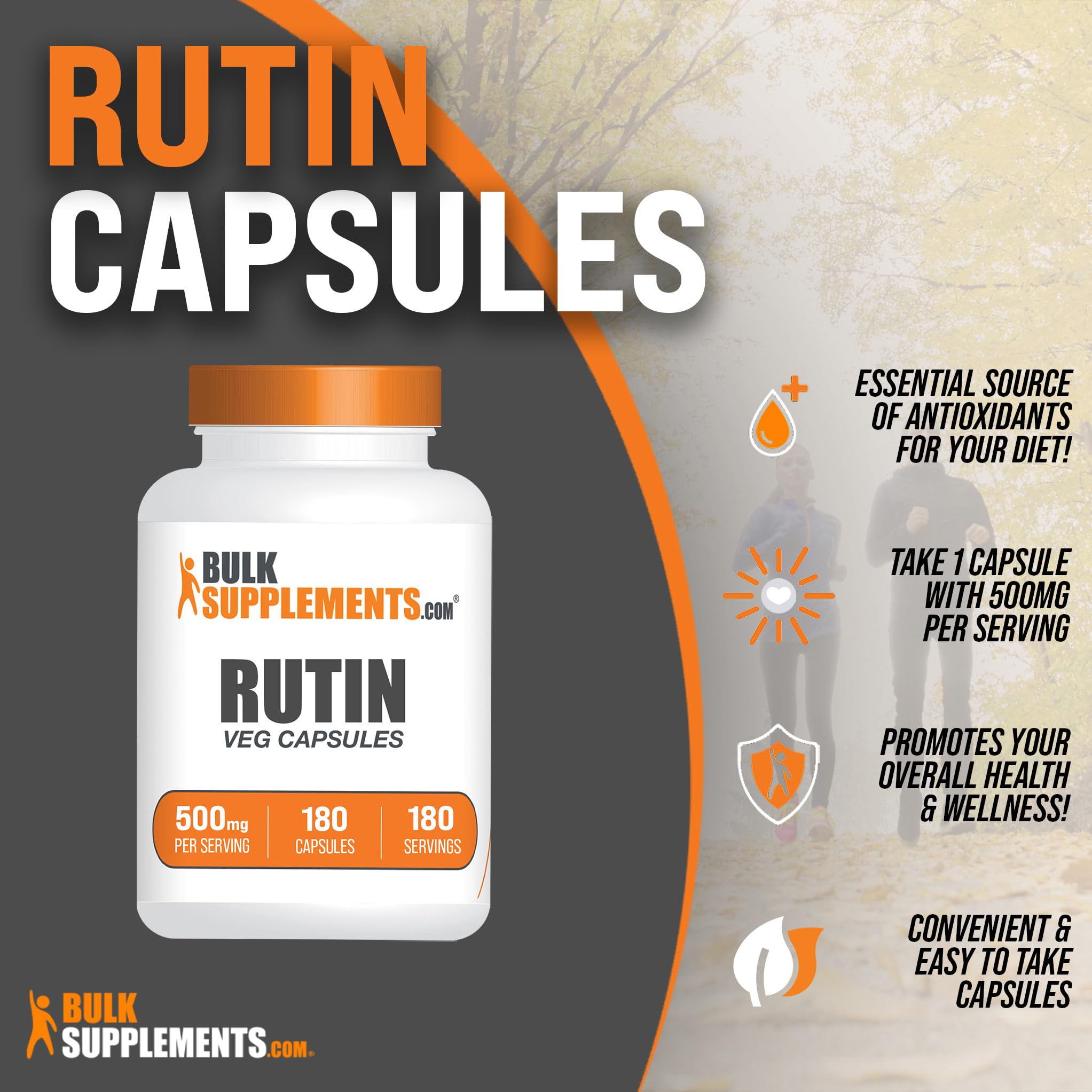 Foto 3 | Suplemento Bulksupplements.com Rutina 500 Mg De Saphora Japonica - Venta Internacional.