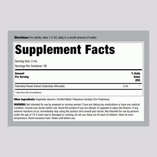Foto 2 | Suplemento De Tintura De Caléndula Piping Rock, 120 Ml, Vegetariano - Venta Internacional.