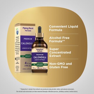 Foto 4 | Suplemento De Tintura De Caléndula Piping Rock, 120 Ml, Vegetariano - Venta Internacional.